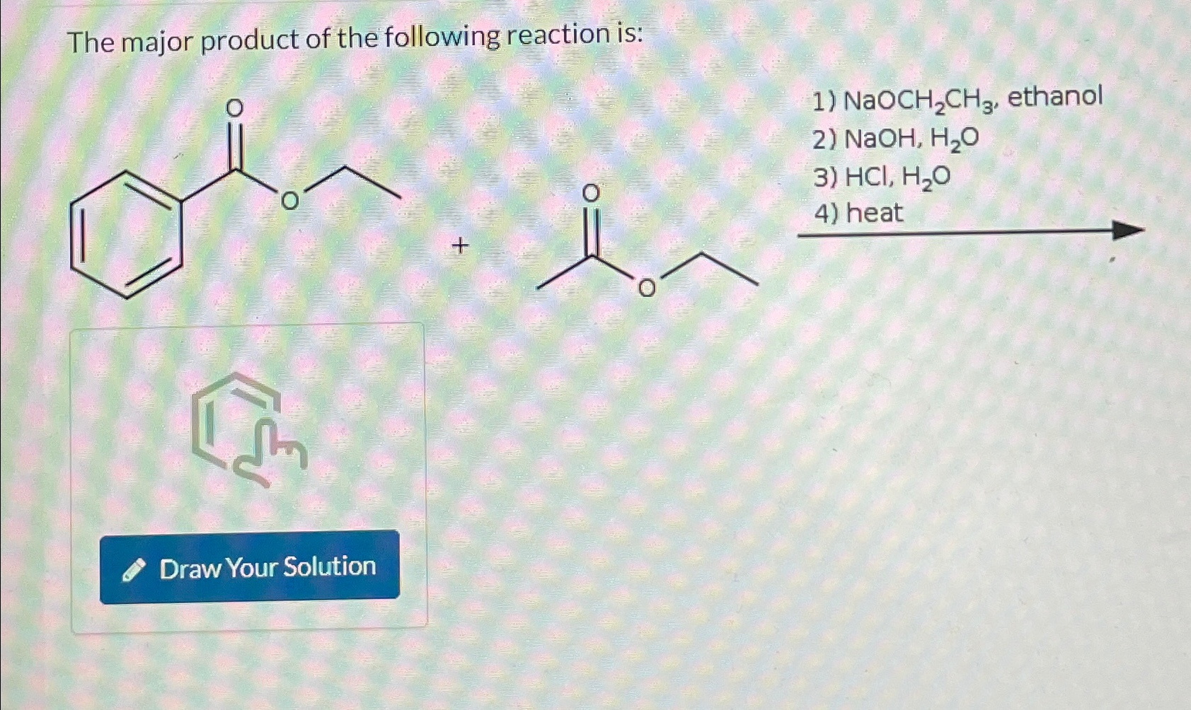 Solved The major product of the following reaction | Chegg.com