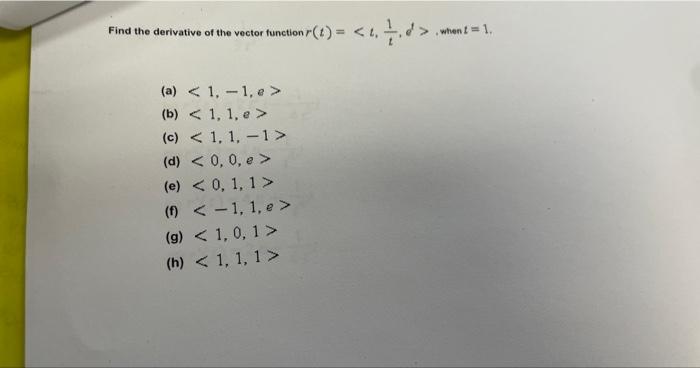 Solved Find the derivative of the vector function | Chegg.com