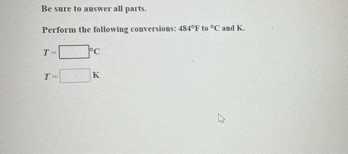 Solved Be sure to answer all parts. Perform the following | Chegg.com