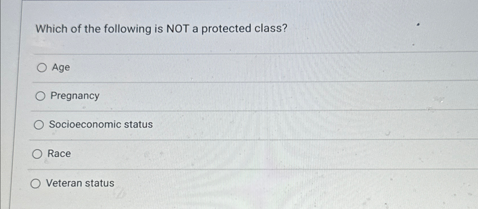 Solved Which of the following is NOT a protected