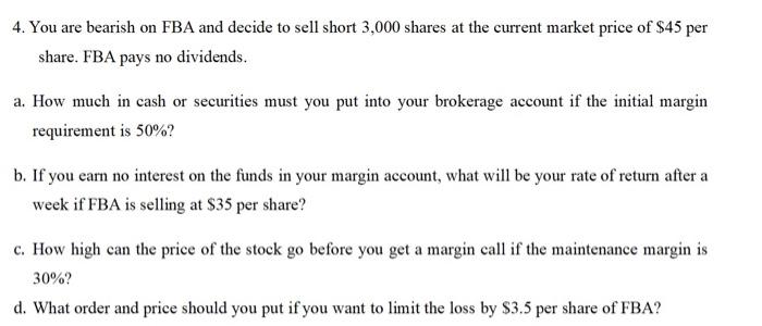 Minimum Margin Requirements for an Equities Short Sale Account