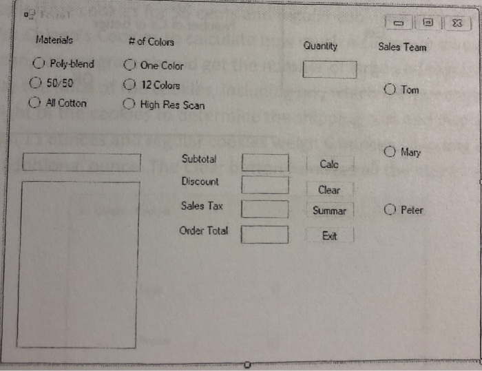 Solved Windows Forms App (.NET Framework) A projek for | Chegg.com