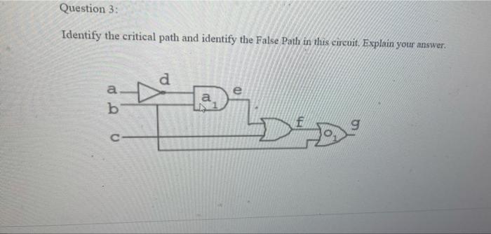 Solved Question 3 Identify the critical path and identify | Chegg.com