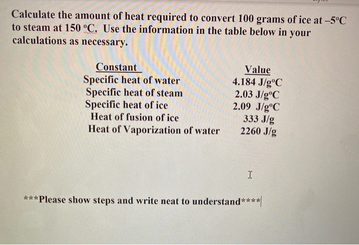 SOLVED: 1.Convert 35C to F 2.Determine the amount of heat needed