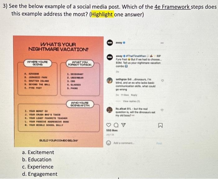 Solved 1) See the below example of integrated marketing | Chegg.com
