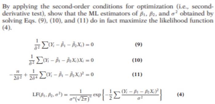 Solved By Applying The Second-order Conditions For | Chegg.com