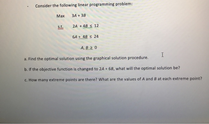 Solved Consider The Following Linear Programming Problem: | Chegg.com