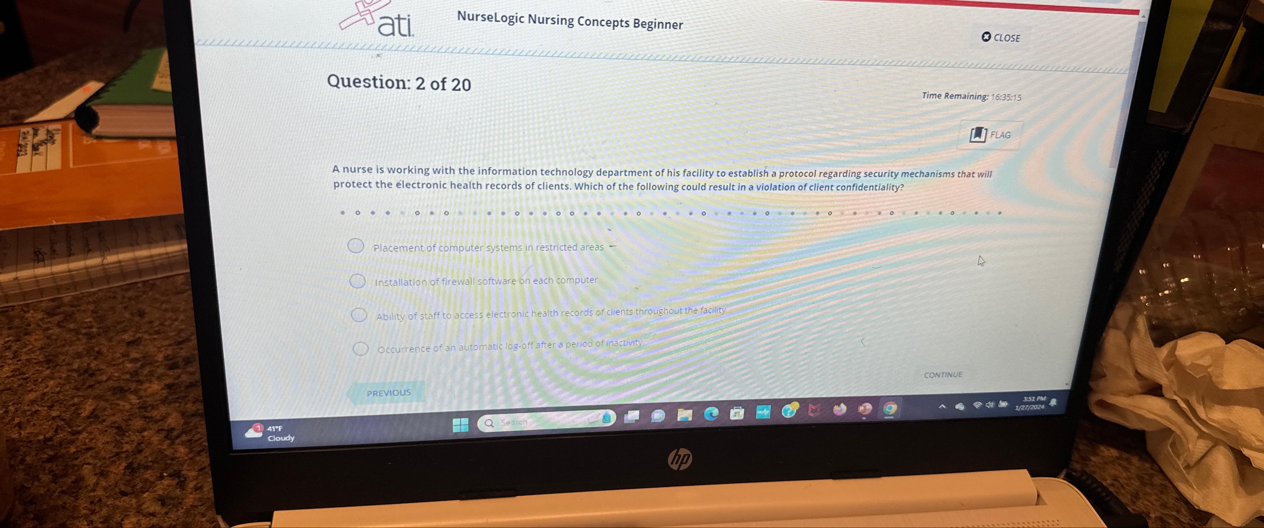 Solved atiNurseLogic Nursing Concepts Beginner( | Chegg.com