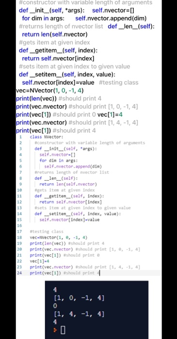 Solved Vector Class Write the code for this problem in a | Chegg.com