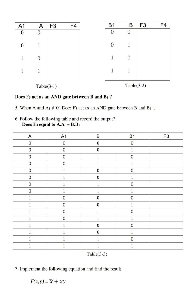 Solved Experiment NO.(3) AND-OR-INVERTER (A-O-I) Gate | Chegg.com