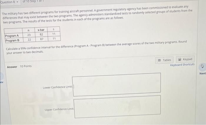 Solved The Military Has Two Different Programs For Training | Chegg.com