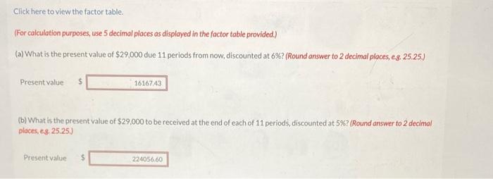 Solved Click here to view the factor table. (For calculation | Chegg.com