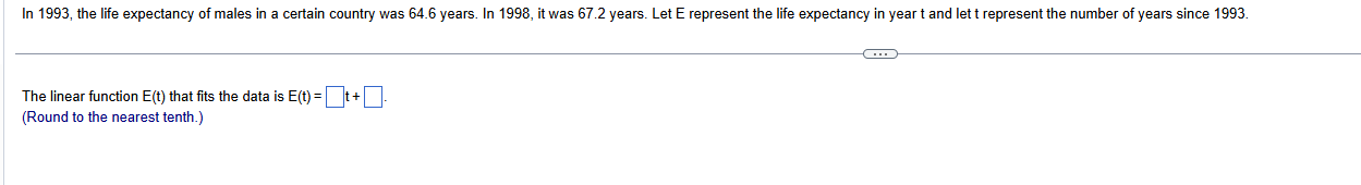 Solved In 1993 , ﻿the life expectancy of males in a certain | Chegg.com