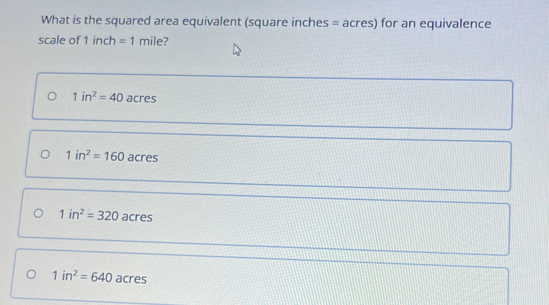 Solved What is the squared area equivalent (square inches = | Chegg.com