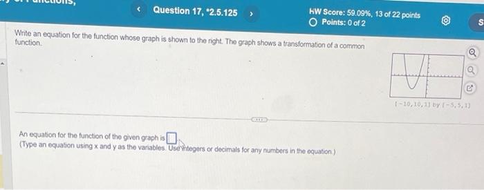 Solved Write an equation for the function whose graph is | Chegg.com