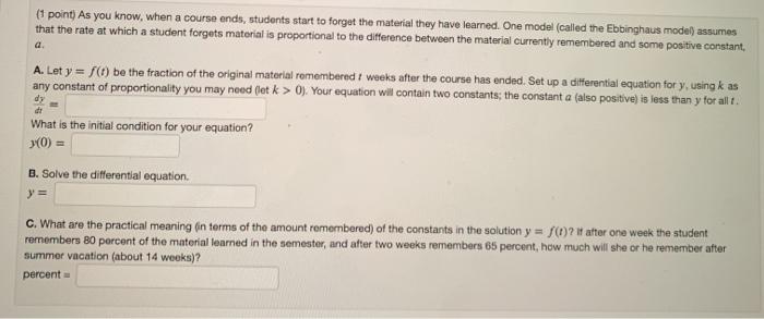 Solved (1 pointi As you know, when a course ends, students | Chegg.com