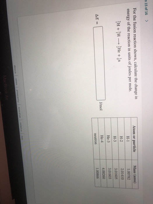 Solved 3 Of 16 What Is The Daughter Nucleus Nuclide P Chegg Com