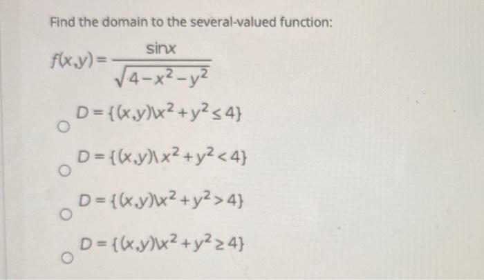 Solved Find The Range Of The Function F X Y 1 X2 Y