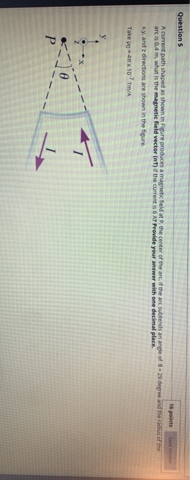 Solved Question 5 16 points Save Answer A current path | Chegg.com