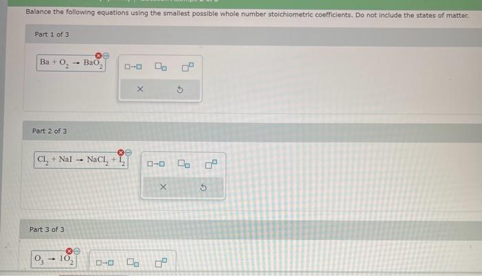 Solved Balance the following equations using the smallest | Chegg.com