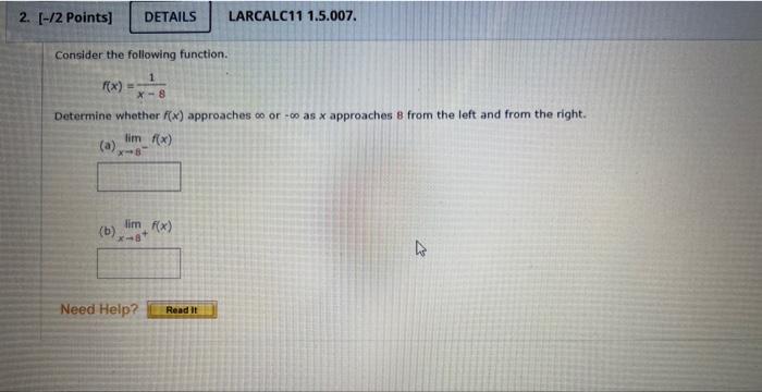 Solved Consider the following function and graph. | Chegg.com