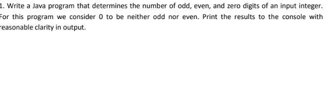 Solved 1. Write a Java program that determines the number of | Chegg.com