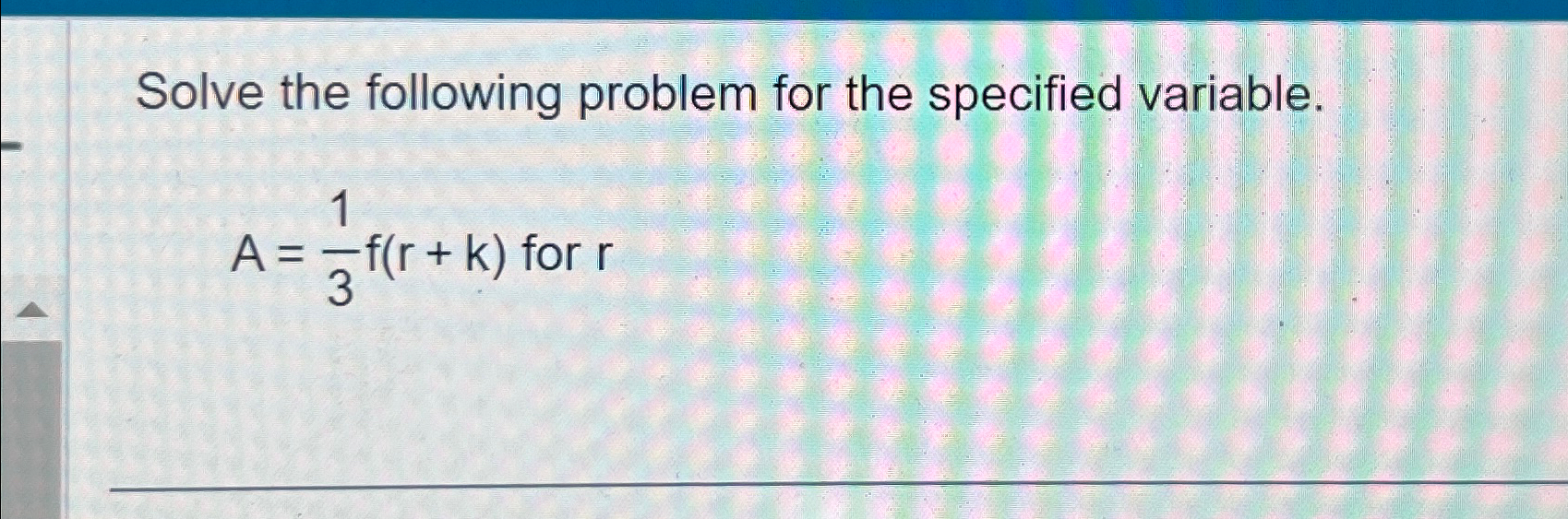 Solved Solve the following problem for the specified | Chegg.com