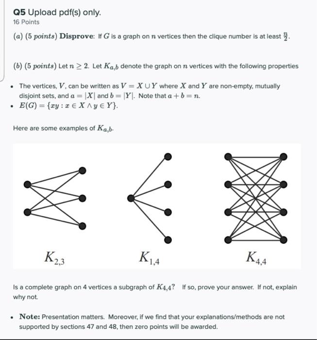 Q5 Upload Pdf S Only 16 Points A 5 Points Chegg Com