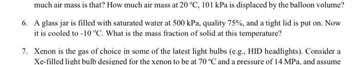 Solved much air mass is that? How much air mass at 20°C, 101 | Chegg.com