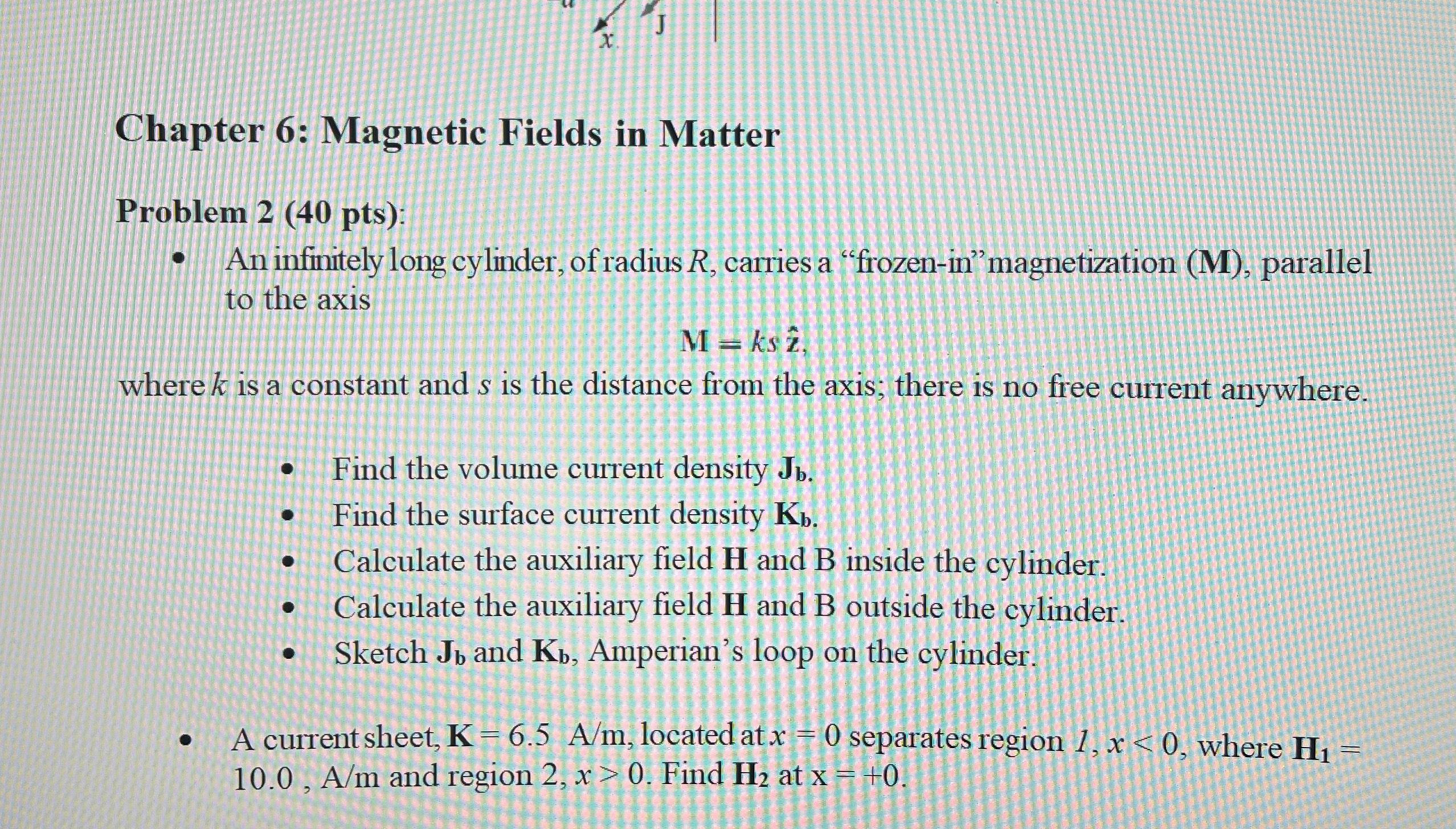 Chapter 6: Magnetic Fields In MatterProblem 2 (40 | Chegg.com