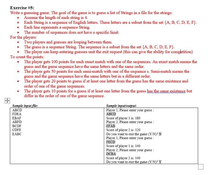 Solved Exercise #5: Write a guessing game. The goal of the | Chegg.com