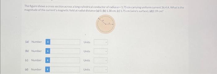 Solved The figure shows a cross section across a long | Chegg.com