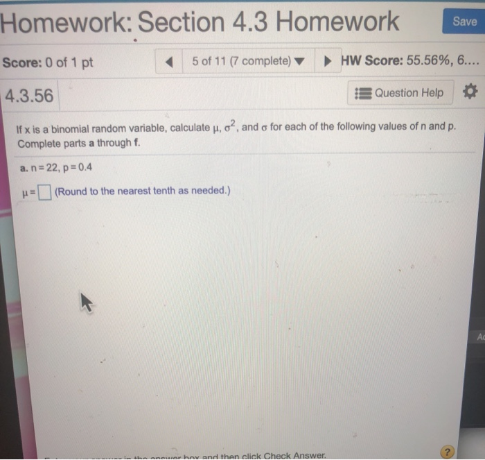 Solved Homework: Section 4.3 Homework Save Score: 0 of 1 pt | Chegg.com