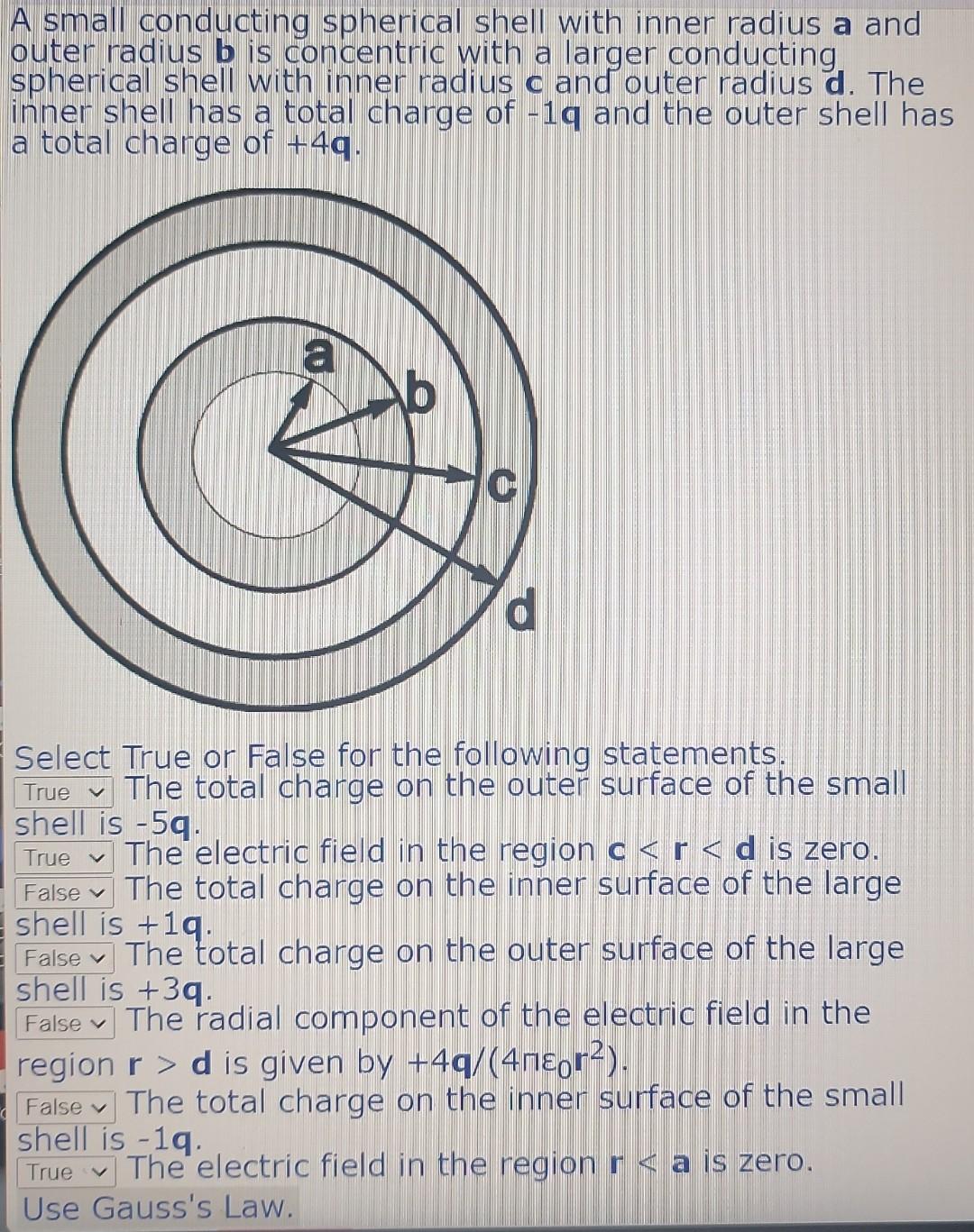 [Solved]: A Small Conducting Spherical Shell With