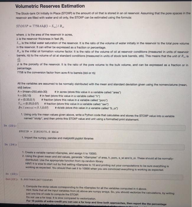 Volumetric Reserves Estimation The Stocktank Oil