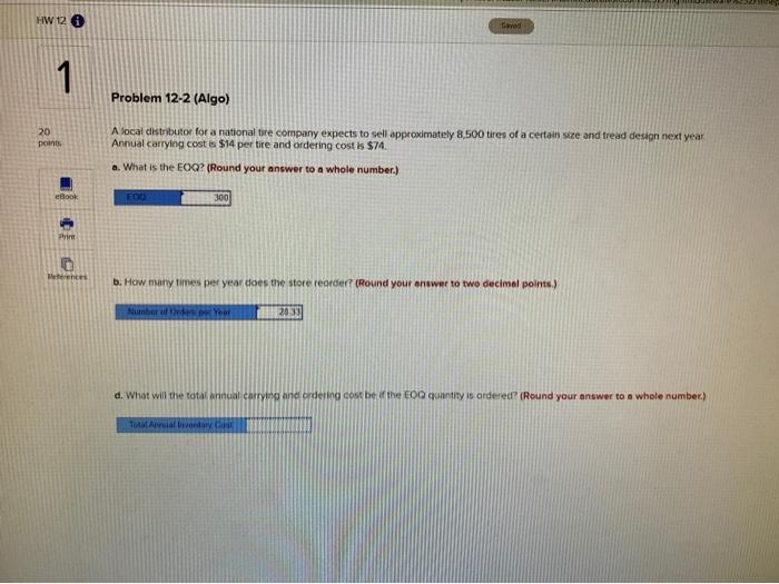 Solved HW 12 Saved 1 Problem 12-2 (Algo) 20 point A local | Chegg.com