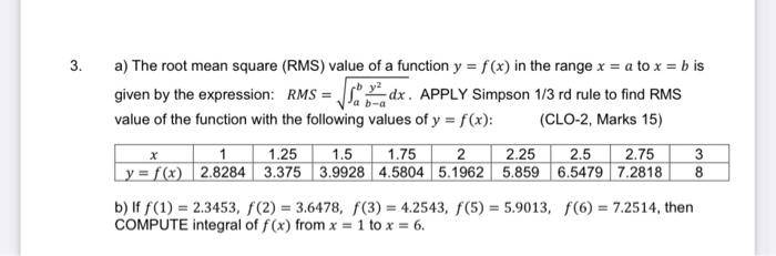 Solved 3. Jab-a a) The root mean square (RMS) value of a | Chegg.com