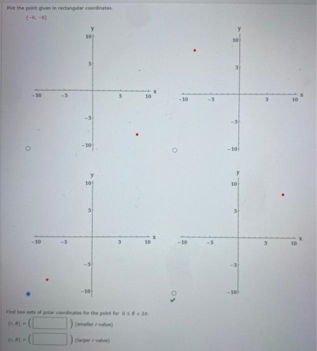 Solved Plot the point given in polar coordinates. 1/2 X/2 0 | Chegg.com