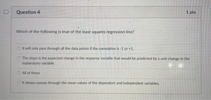 Solved n Question 3 1 pts Consider the following scatterplot | Chegg.com