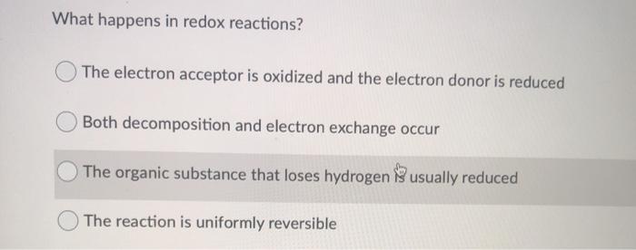 What Happens In Redox Reactions