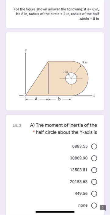 moment of inertia of a circle with a hole