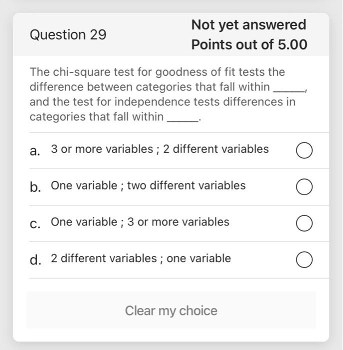 Solved Not yet answered Question 29 Points out of 5.00 The | Chegg.com