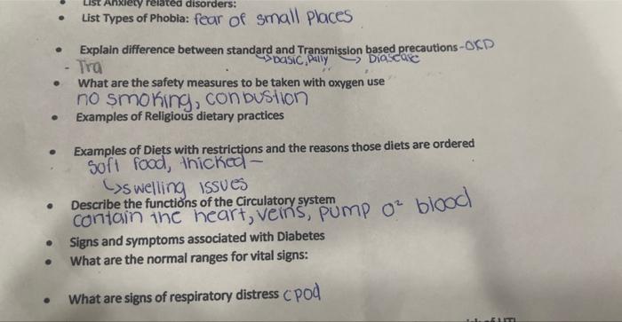 types of phobias list