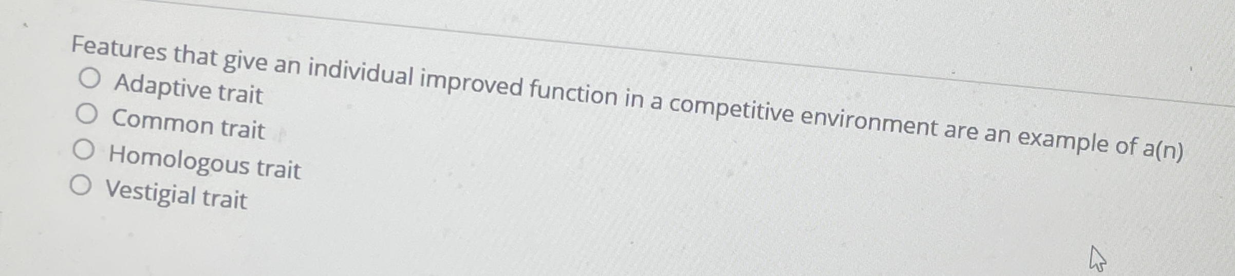Solved Features that give an individual improved function in | Chegg.com