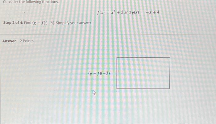 Solved Consider the following functions. f(x) = x2 + 2 and | Chegg.com