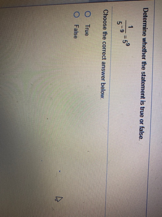 Solved 5 of 1 Determine whether the statement is true or | Chegg.com