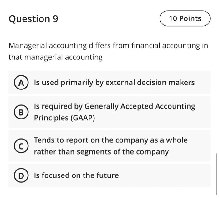 Solved Question 1 10 Points The following information is | Chegg.com