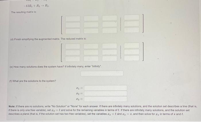 Solved ( 1 point) 5 Solve the following system using | Chegg.com