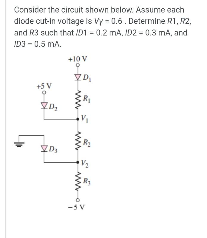 Solved Consider The Circuit Shown Below. Assume Each Diode | Chegg.com