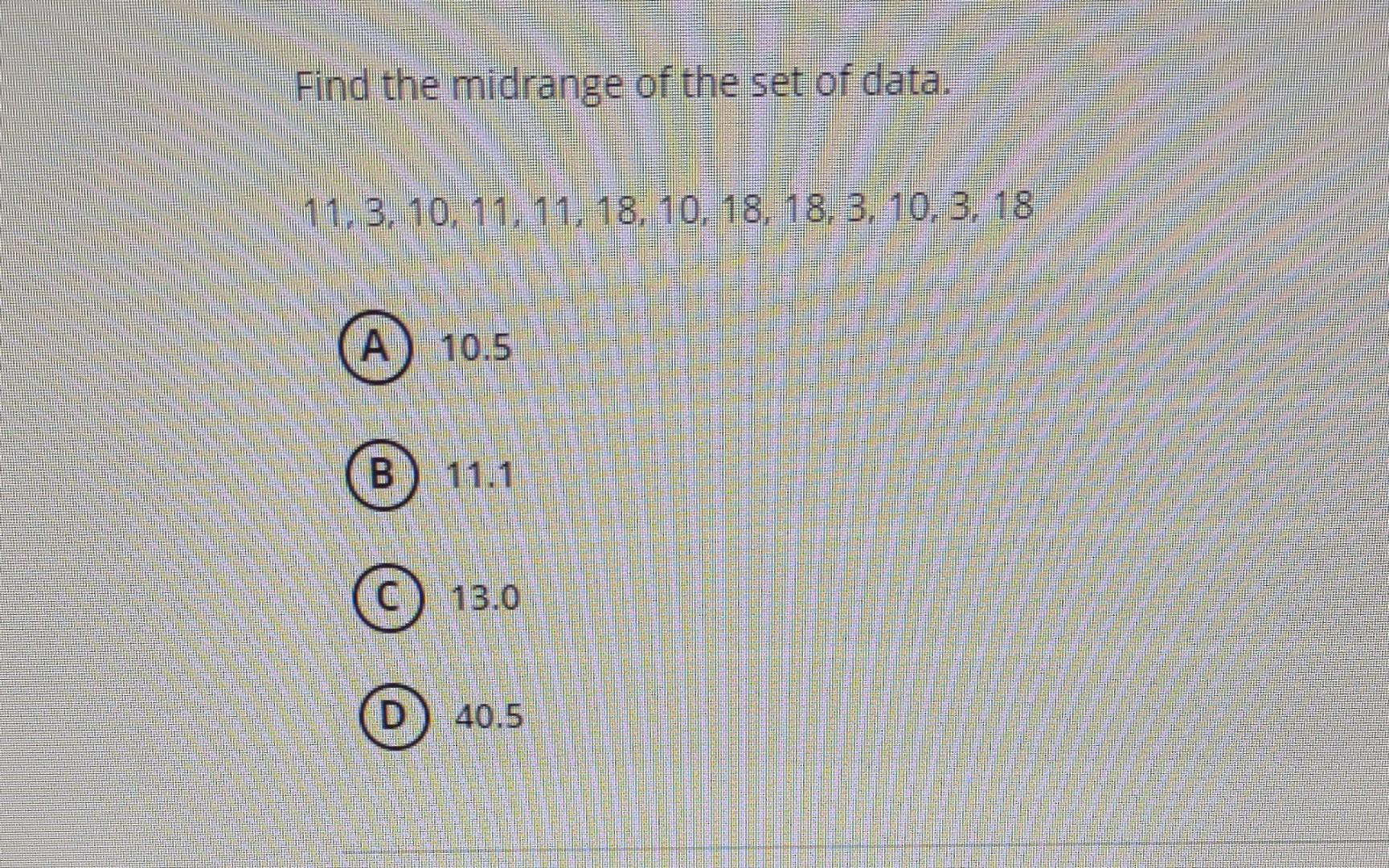 how do you find the midrange of a set of numbers